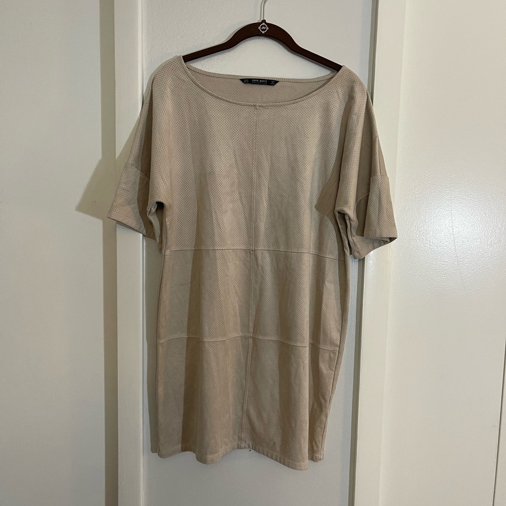 Zara faux suede perforated  dress